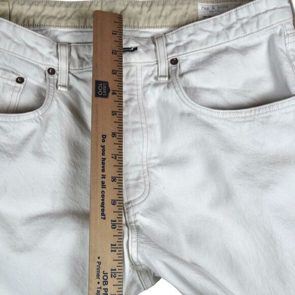 Rag & Bone Womens Rosa Mid Rise Boyfriend White Heavy Distressed Jeans Denim 31 - Picture 11 of 16